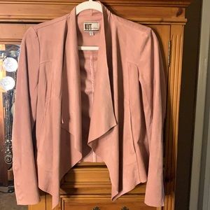 Dusty pink suede-like Kut from the Kloth jacket XS